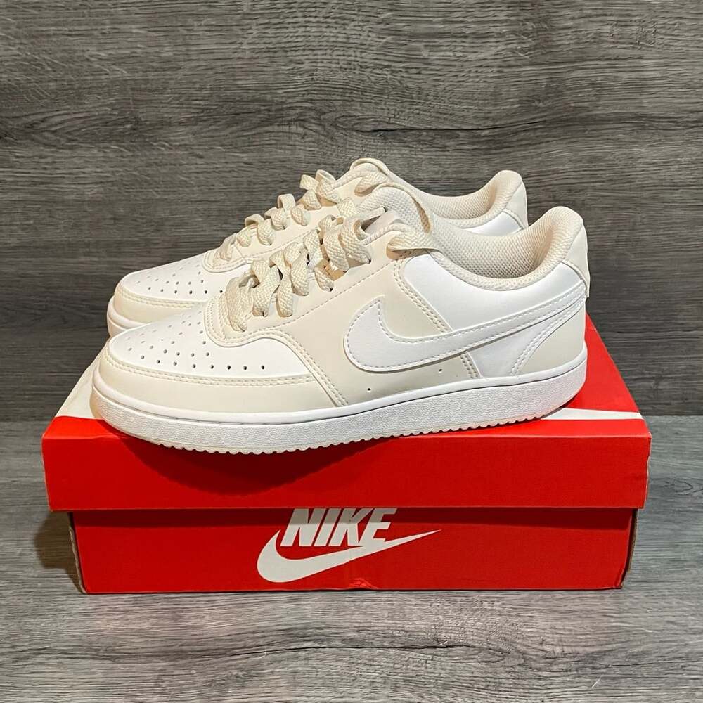 Nike Court Vision Low Sneaker White Light Orewood Brown
